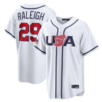 Kooe S.Mariners #29 Cal Raleigh Player White USA 2026 World Classic Game Stitched Jerseys