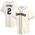 Kooe S.Mariners #2 Cole Young Player Cream Home Game Stitched Jerseys