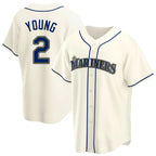 Kooe S.Mariners #2 Cole Young Player Cream Home Game Stitched Jerseys