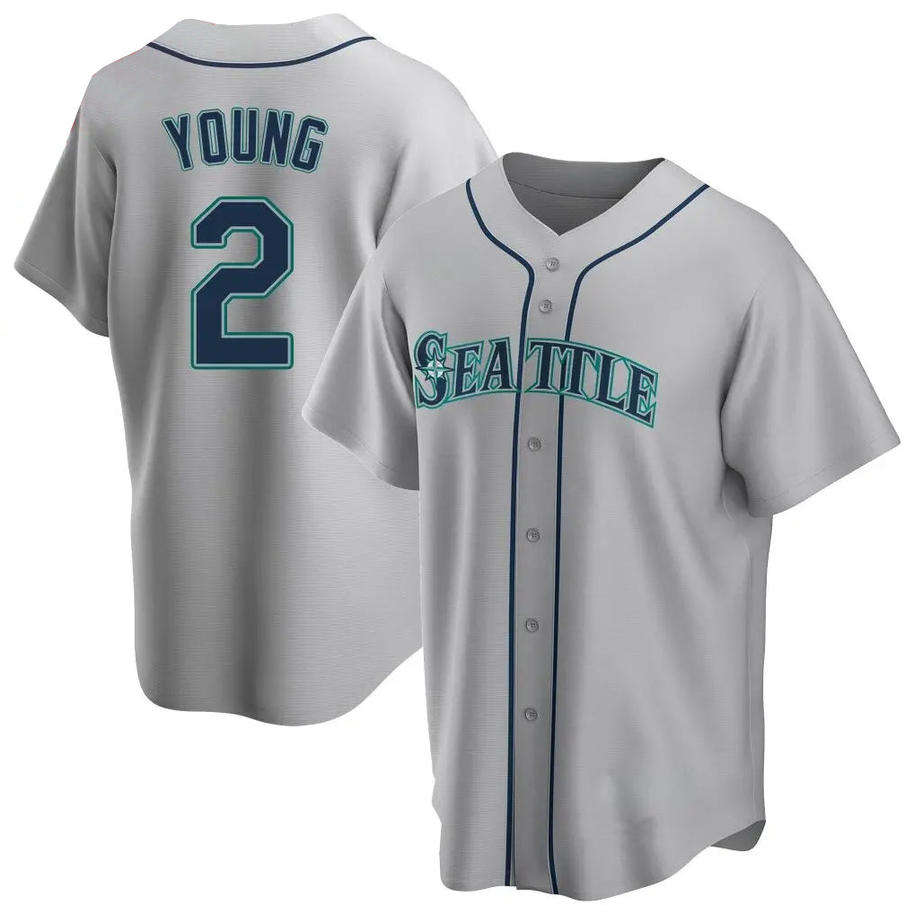 Kooe S.Mariners #2 Cole Young Player Gray Home Game Stitched Jerseys