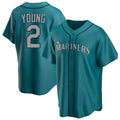 Kooe S.Mariners #2 Cole Young Player Teal Home Game Stitched Jerseys