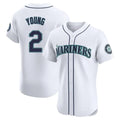 Kooe S.Mariners #2 Cole Young Player White Home Limited Elite Stitched Jerseys