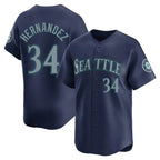 Kooe S.Mariners #34 Felix Hernandez Player Navy Home Limited Stitched Jerseys