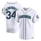 Kooe S.Mariners #34 Felix Hernandez Player White Home Limited Stitched Jerseys