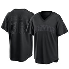 Kooe S.Mariners #36 Logan Gilbert Player Black Replica Fashion T-shirt Stitched Jerseys