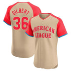 Kooe S.Mariners #36 Logan Gilbert Player Cream American League All-Star Limited Home Elite Stitched Jerseys