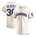 Kooe S.Mariners #36 Logan Gilbert Player Cream Home Limited Elite Stitched Jerseys