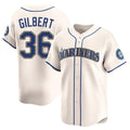 Kooe S.Mariners #36 Logan Gilbert Player Cream Home Limited Stitched Jerseys