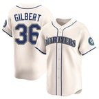 Kooe S.Mariners #36 Logan Gilbert Player Cream Home Limited Stitched Jerseys