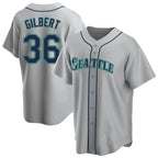 Kooe S.Mariners #36 Logan Gilbert Player Gray Home Game Stitched Jerseys