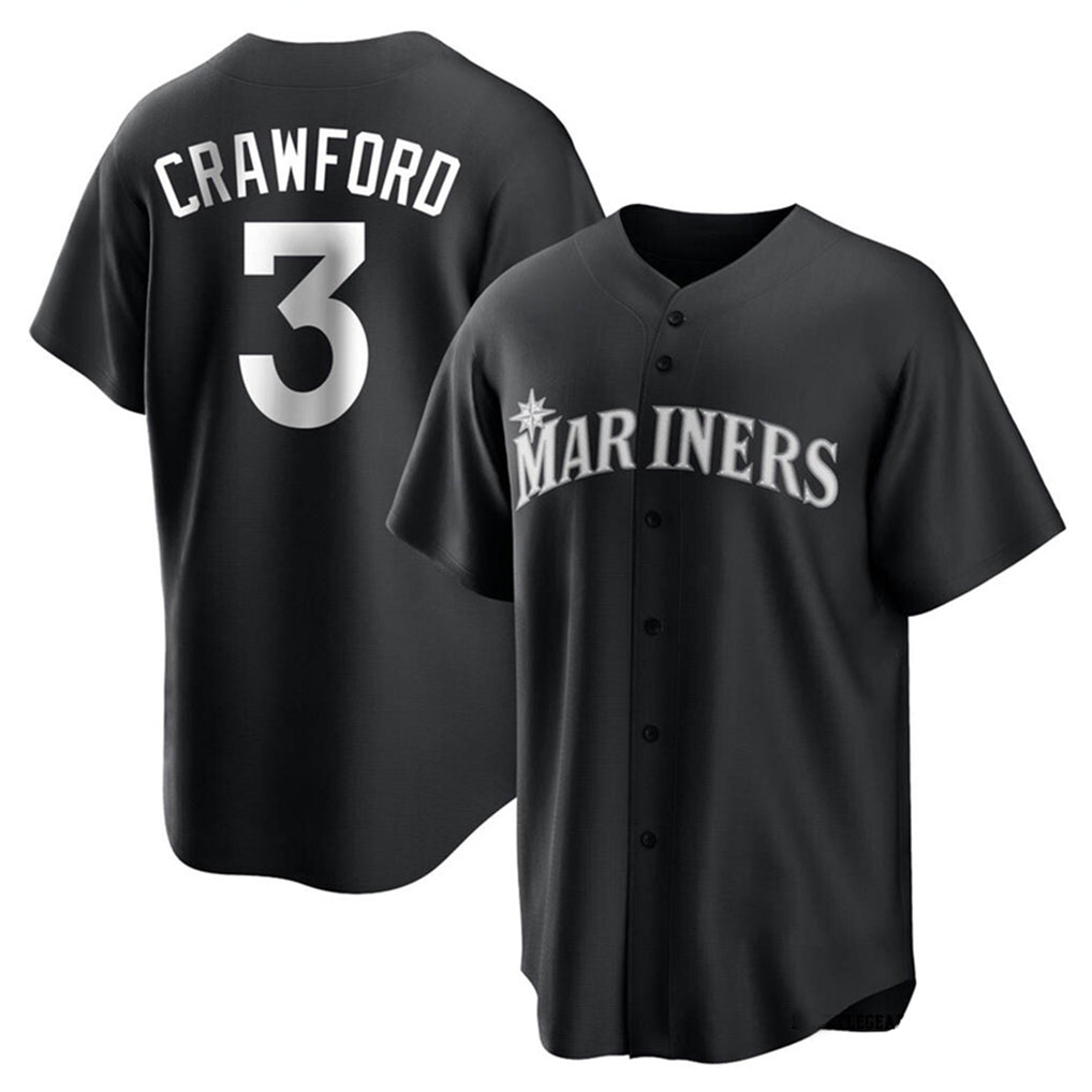 Kooe S.Mariners #3 J.P. Crawford Player Black Home Limited Stitched Jerseys