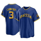 Kooe S.Mariners #3 J.P. Crawford Player Royal City Connect Home Game Stitched Jerseys
