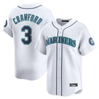Kooe S.Mariners #3 J.P. Crawford Player White Home Limited Stitched Jerseys