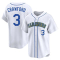 Kooe S.Mariners #3 J.P. Crawford Player White Pitch Fashion Game Stitched Jerseys