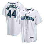 Kooe S.Mariners #44 Julio Rodriguez Player White Home Game Stitched Jerseys