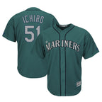 Kooe S.Mariners #51 Ichiro Suzuki Player Aqua Majestic Cool Base Limited Stitched Jerseys