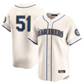 Kooe S.Mariners #51 Ichiro Suzuki Player Cream Home Limited Stitched Jerseys