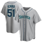 Kooe S.Mariners #51 Ichiro Suzuki Player Gray Home Game Stitched Jerseys