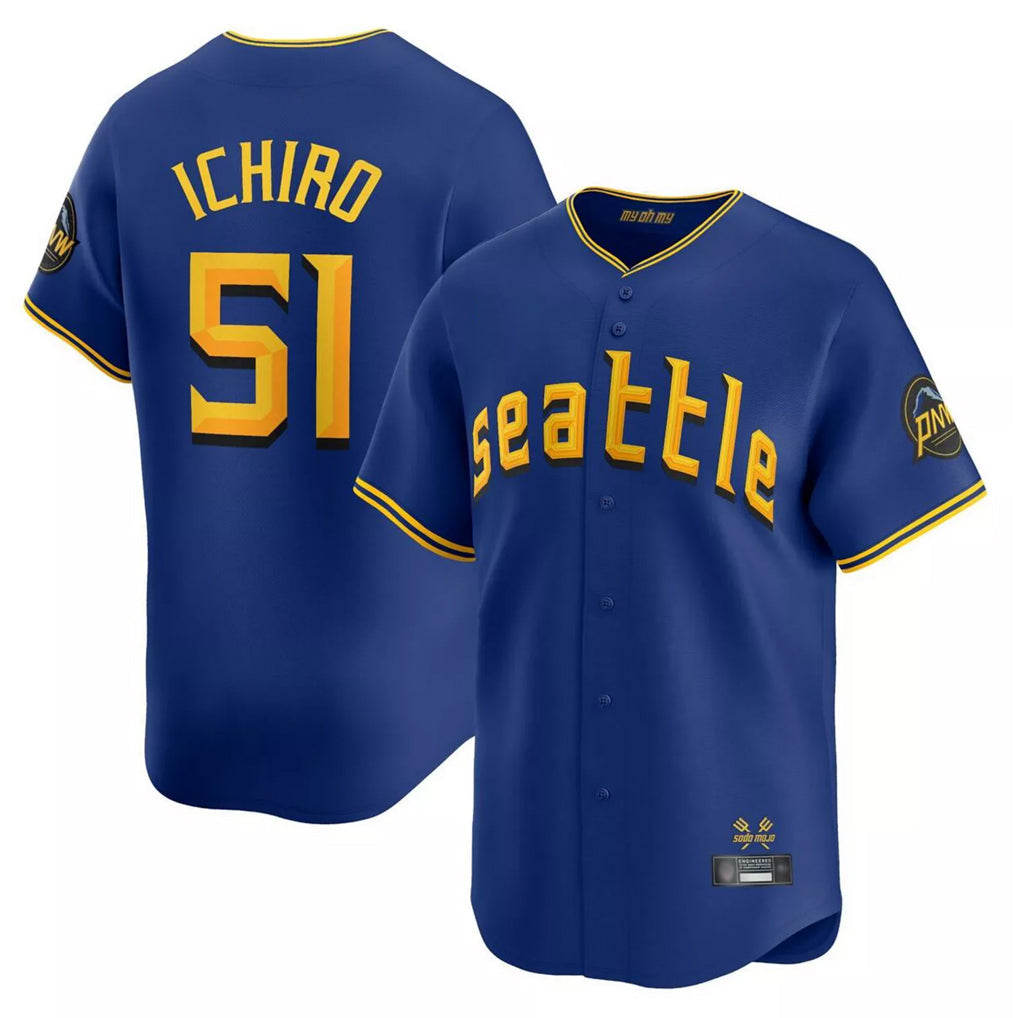 Kooe S.Mariners #51 Ichiro Suzuki Player Royal City Connect Home Limited Stitched Jerseys