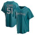 Kooe S.Mariners #51 Ichiro Suzuki Player Teal Home Game Stitched Jerseys
