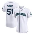 Kooe S.Mariners #51 Ichiro Suzuki Player White Home Limited Elite Stitched Jerseys