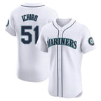 Kooe S.Mariners #51 Ichiro Suzuki Player White Home Limited Elite Stitched Jerseys