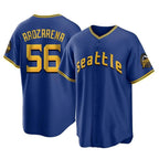 Kooe S.Mariners #56 Randy Arozarena Player Royal Home Game Stitched Jerseys