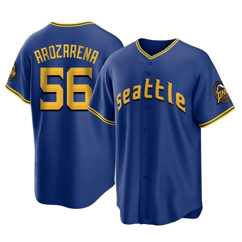 Kooe S.Mariners #56 Randy Arozarena Player Royal Home Game Stitched Jerseys