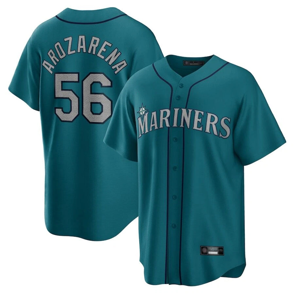 Kooe S.Mariners #56 Randy Arozarena Player Teal Home Game Stitched Jerseys
