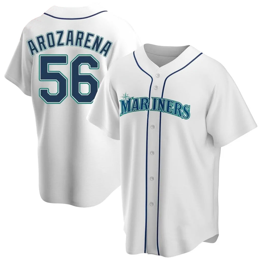 Kooe S.Mariners #56 Randy Arozarena Player White Home Game Stitched Jerseys