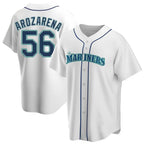 Kooe S.Mariners #56 Randy Arozarena Player White Home Game Stitched Jerseys