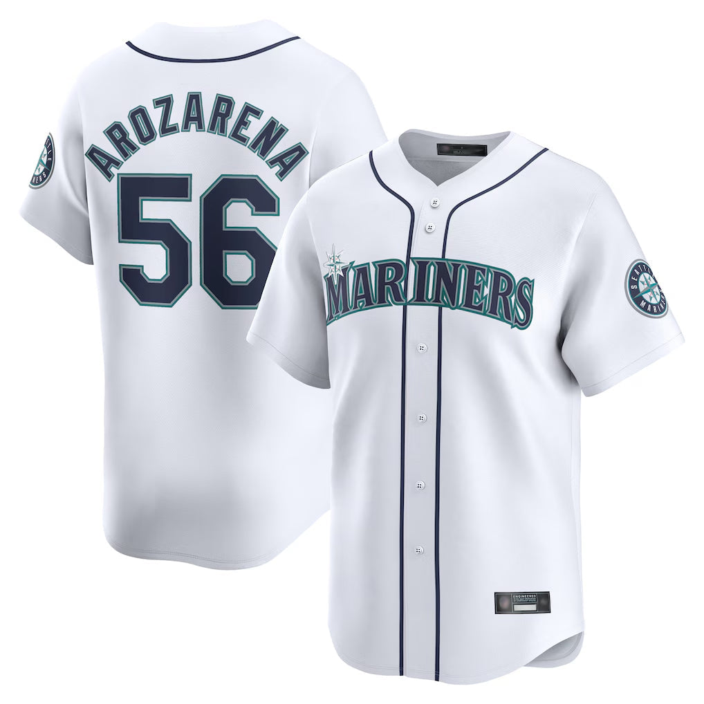 Kooe S.Mariners #56 Randy Arozarena Player White Home Limited Stitched Jerseys