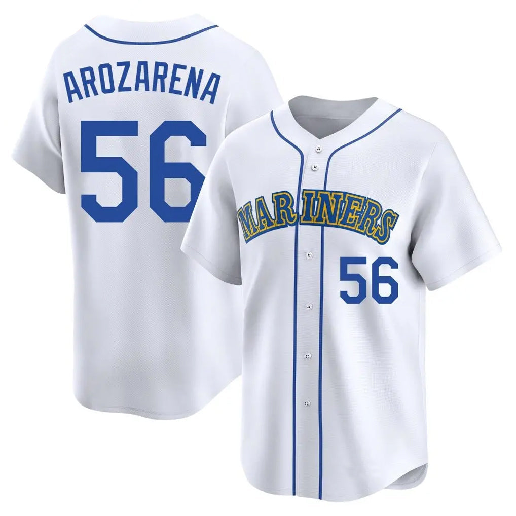 Kooe S.Mariners #56 Randy Arozarena Player White Pitch Fashion Game Stitched Jerseys