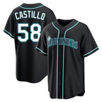 Kooe S.Mariners #58 Luis Castillo Player Black Fashion Home Limited Stitched Jerseys