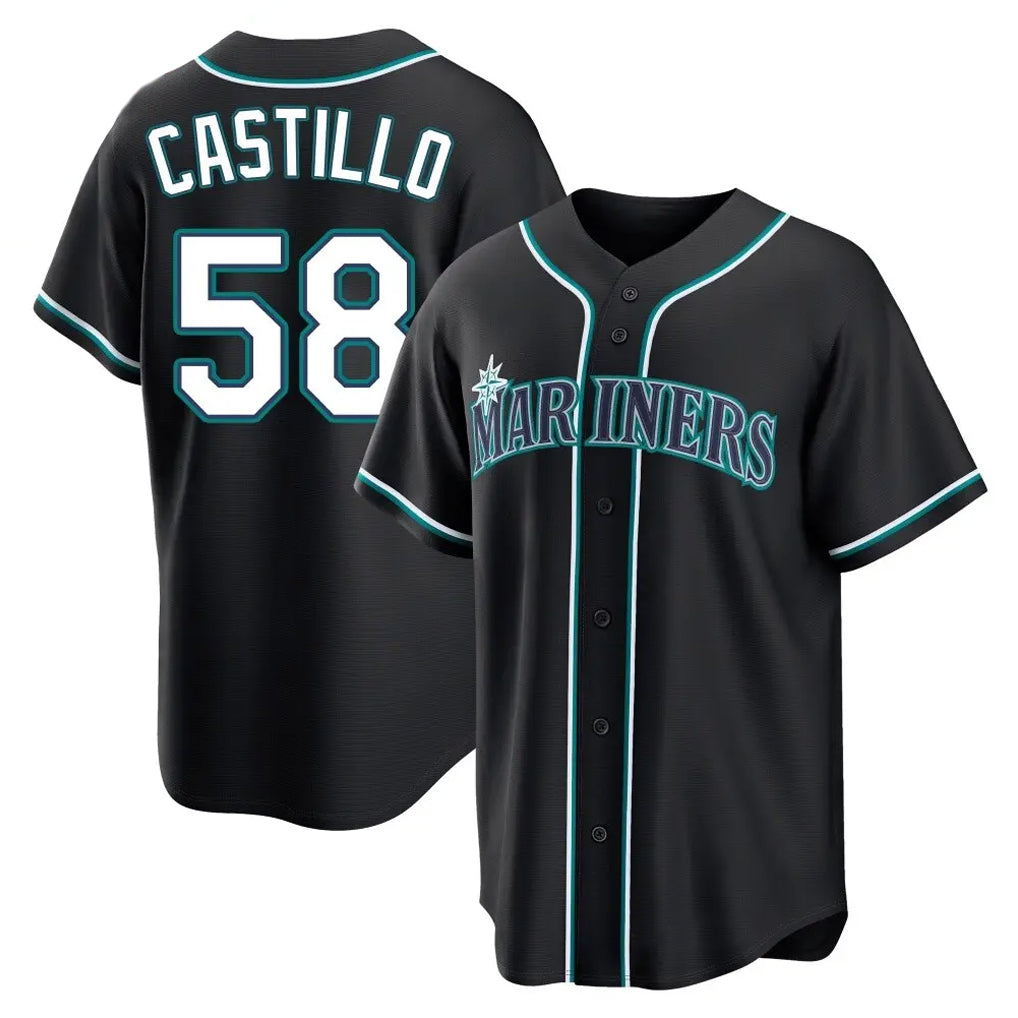 Kooe S.Mariners #58 Luis Castillo Player Black Fashion Home Limited Stitched Jerseys