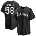 Kooe S.Mariners #58 Luis Castillo Player Black Home Limited Stitched Jerseys