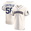 Kooe S.Mariners #58 Luis Castillo Player Cream Home Limited Elite Stitched Jerseys