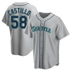 Kooe S.Mariners #58 Luis Castillo Player Gray Home Game Stitched Jerseys