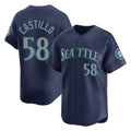 Kooe S.Mariners #58 Luis Castillo Player Navy Home Limited Stitched Jerseys