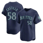 Kooe S.Mariners #58 Luis Castillo Player Navy Home Limited Stitched Jerseys