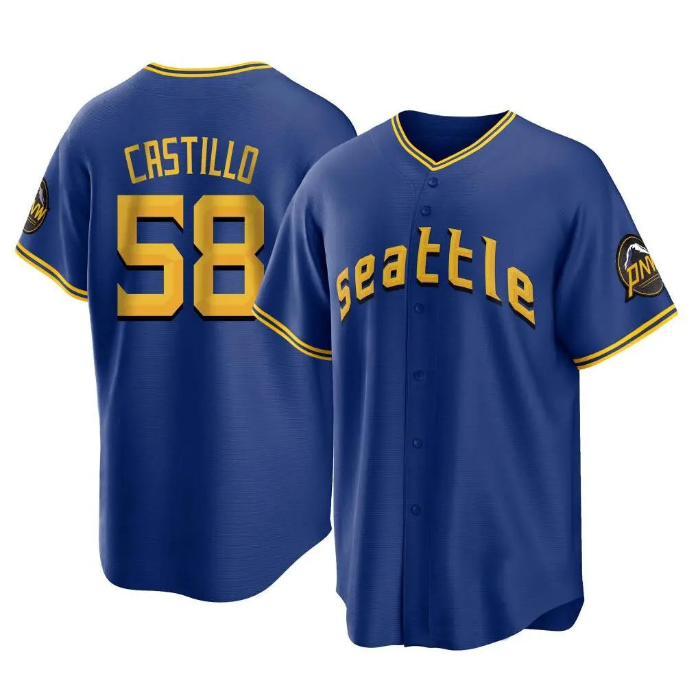 Kooe S.Mariners #58 Luis Castillo Player Royal City Connect Home Game Stitched Jerseys