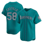 Kooe S.Mariners #58 Luis Castillo Player Teal Home Limited Stitched Jerseys