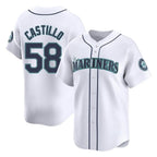 Kooe S.Mariners #58 Luis Castillo Player White Home Limited Stitched Jerseys