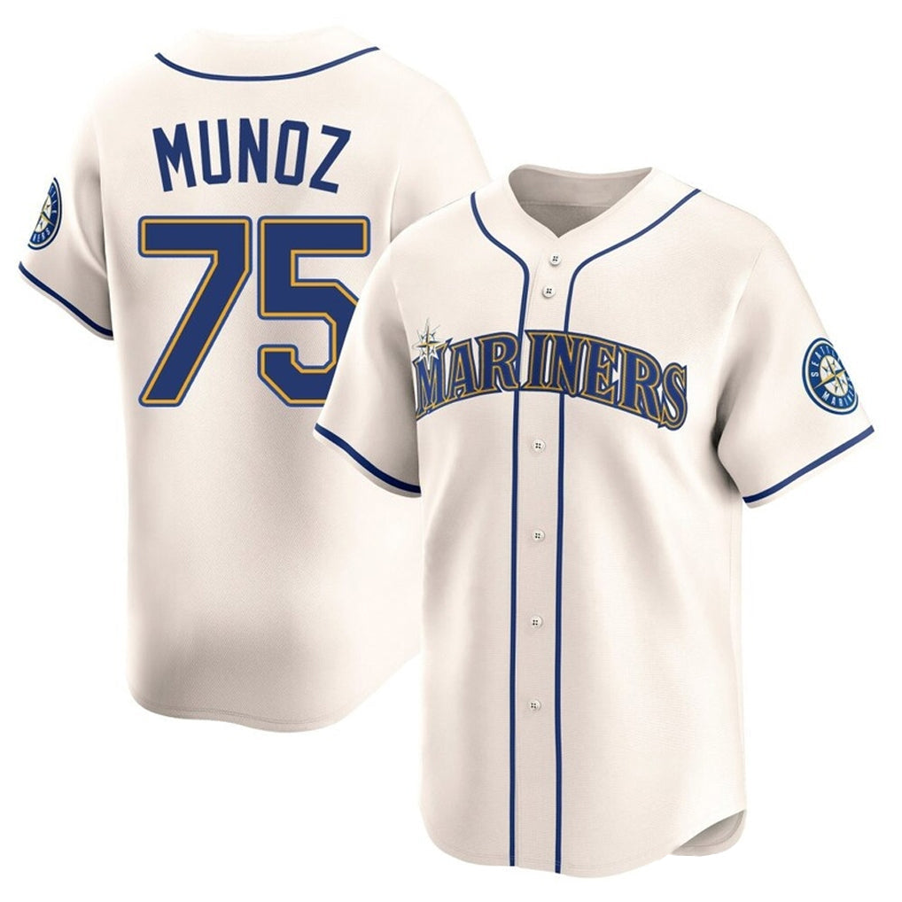 Kooe S.Mariners #75 Andres Munoz Player Cream Home Limited Stitched Jerseys