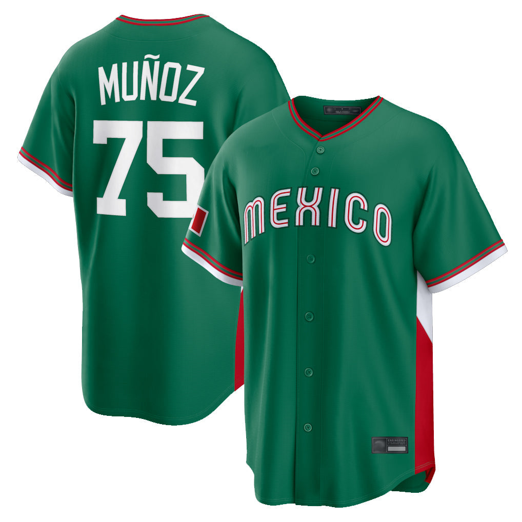 Kooe S.Mariners #75 Andres Munoz Player Green 2026 World Classic Road Home Limited Stitched Jerseys