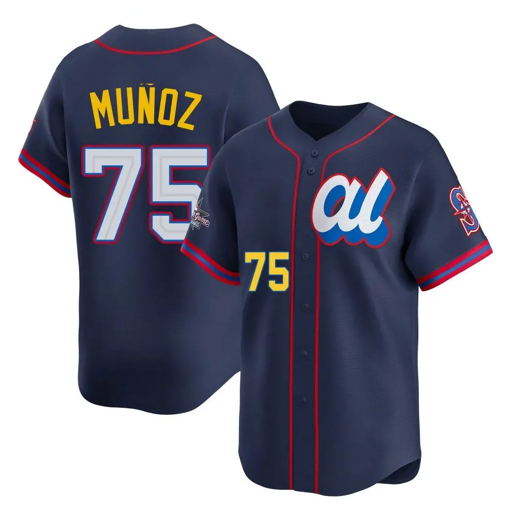 Kooe S.Mariners #75 Andres Munoz Player Navy Limited American League All-Star Edition Stitched Jerseys