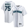 Kooe S.Mariners #75 Andres Munoz Player White Home Game Stitched Jerseys