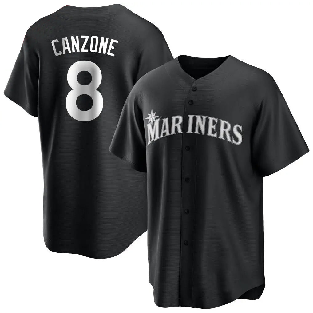 Kooe S.Mariners #8 Dominic Canzone Player Black Home Limited Stitched Jerseys