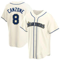 Kooe S.Mariners #8 Dominic Canzone Player Cream Home Game Stitched Jerseys