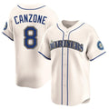 Kooe S.Mariners #8 Dominic Canzone Player Cream Home Limited Stitched Jerseys
